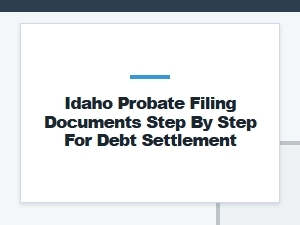 Idaho Probate Filing for Debt Settlement Steps