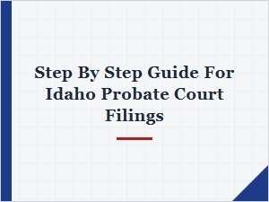 Step by Step Guide for Idaho Probate Court Filings