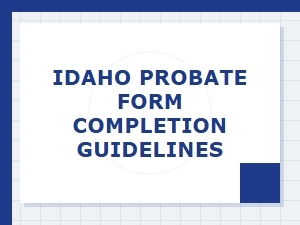 Idaho Probate Form Completion Guidelines